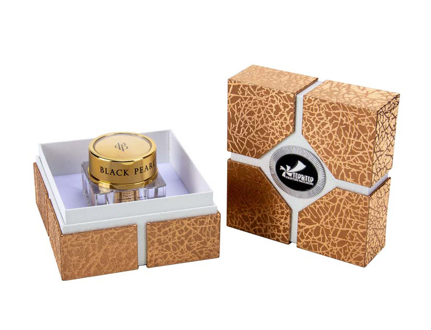 Square Golden Cosmetic Box